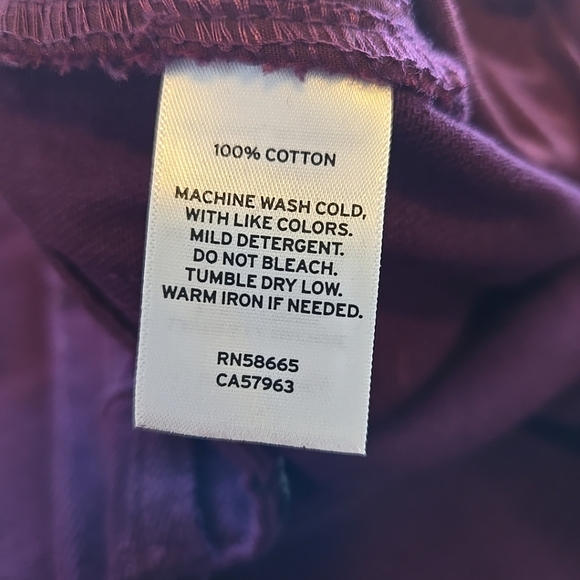 BP. + Wildfang Womens Jeans Sz 8 Purple Denim Utility Cargo Slight Barrel Leg - Picture 11 of 11